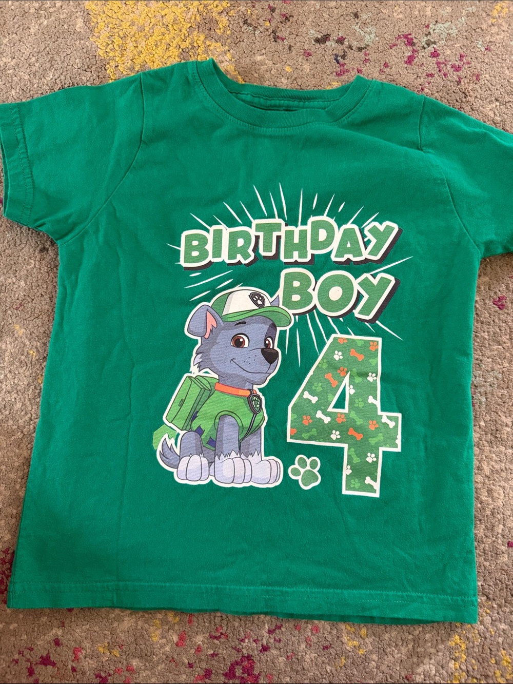 Paw Patrol 4th birthday shirt size 5T Rocky